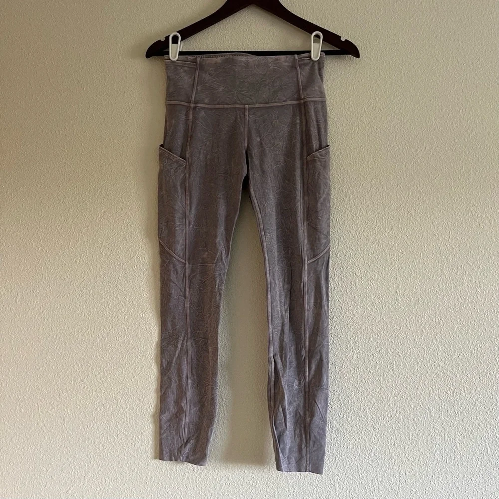 Lululemon Fast and Free Tight II 25” Ice Dye Non-Reflective Leggings Size 6